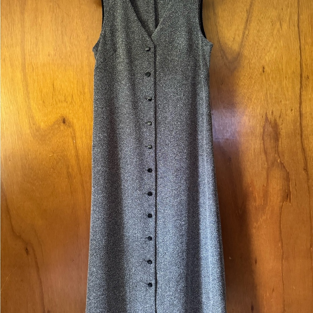 VNTG Bedford Fair Lifestyles Button Vest Dress Size M Medium Poly/Rayon